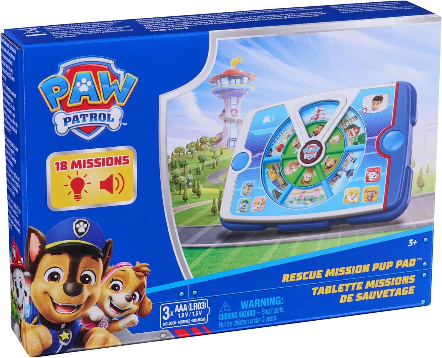 Paw Patrol Academy Rescue Mission Pup Pad, Interactive Toy with Lights, Sounds & Music, Pretend Play Kids Toys for Boys & Girls Ages 3 and Up